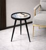 Oceara Medium End Table In Blue & Black Finish
