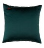 Ocher Blue Traditional Poly Canvas 16 x 16 Inches Cushion Cover