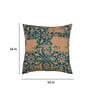 Ocher Blue Traditional Poly Canvas 16 x 16 Inches Cushion Cover
