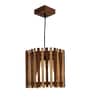 Octa Beige & Brown Solid Wood Single Hanging Light