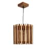 Octa Beige & Brown Solid Wood Single Hanging Light