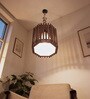 Octa Beige & Brown Solid Wood Single Hanging Light