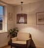 Octa Beige & Brown Solid Wood Single Hanging Light
