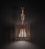 Octa Beige & Brown Solid Wood Single Hanging Light