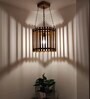Octa Beige & Brown Solid Wood Single Hanging Light