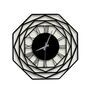 Black Metal Octagon Novelty Wall Clock