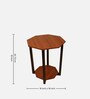 Octagonal End Table in Brown Finish