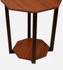 Octagonal End Table in Brown Finish