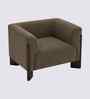 Octavia Boucle Fabric Lounge Chair In  Brown Colour