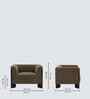 Octavia Boucle Fabric Lounge Chair In  Brown Colour