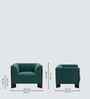 Octavia Boucle Fabric Lounge Chair In  Green Colour