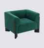 Octavia Boucle Fabric Lounge Chair In  Green Colour