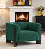 Octavia Boucle Fabric Lounge Chair In  Green Colour