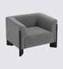 Octavia Boucle Fabric Lounge Chair In Grey Colour