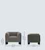 Octavia Boucle Fabric Lounge Chair In Grey Colour
