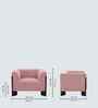 Octavia Boucle Fabric Lounge Chair In Pink Colour