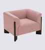Octavia Boucle Fabric Lounge Chair In Pink Colour