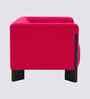 Octavia Boucle Fabric Lounge Chair In Red Colour