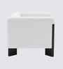 Octavia Boucle Fabric Lounge Chair In White Colour