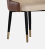 Octavia Leatherette Dining Chair in Beige & Brown Colour