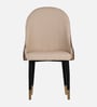 Octavia Leatherette Dining Chair in Beige & Brown Colour