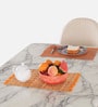 Octavia Marble Top 4 Seater Dining Set In White Colour