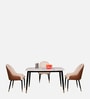 Octavia Marble Top 4 Seater Dining Set In White Colour