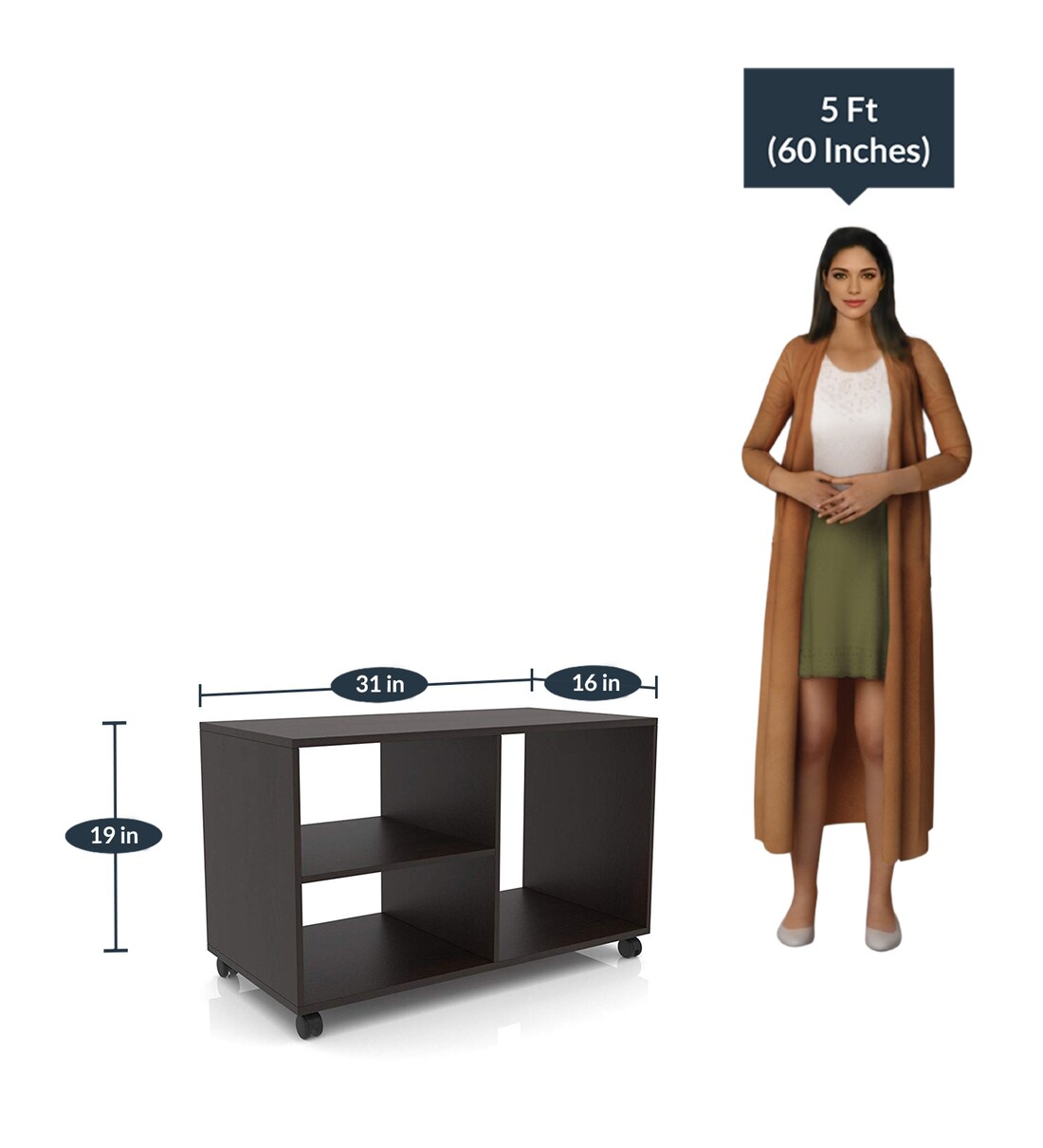 Buy Odessa TV Unit in Wenge Finish for TVs up to 32\ by Forzza Online TV Shelves