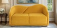 Odessa Velvet 2 Seater Sofa In Mustard Yellow Color