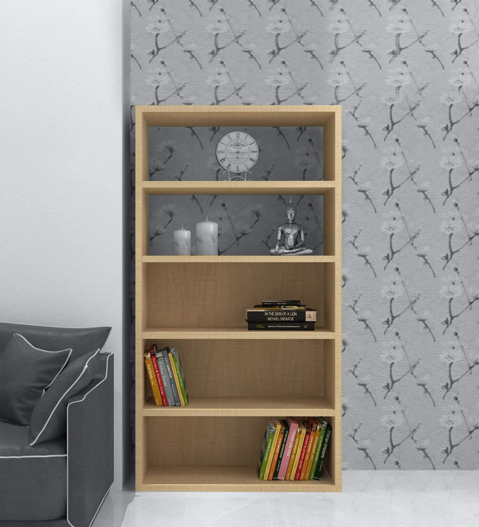 Odessa Display Unit Cum Bookshelf In Bronze Cambric Finish