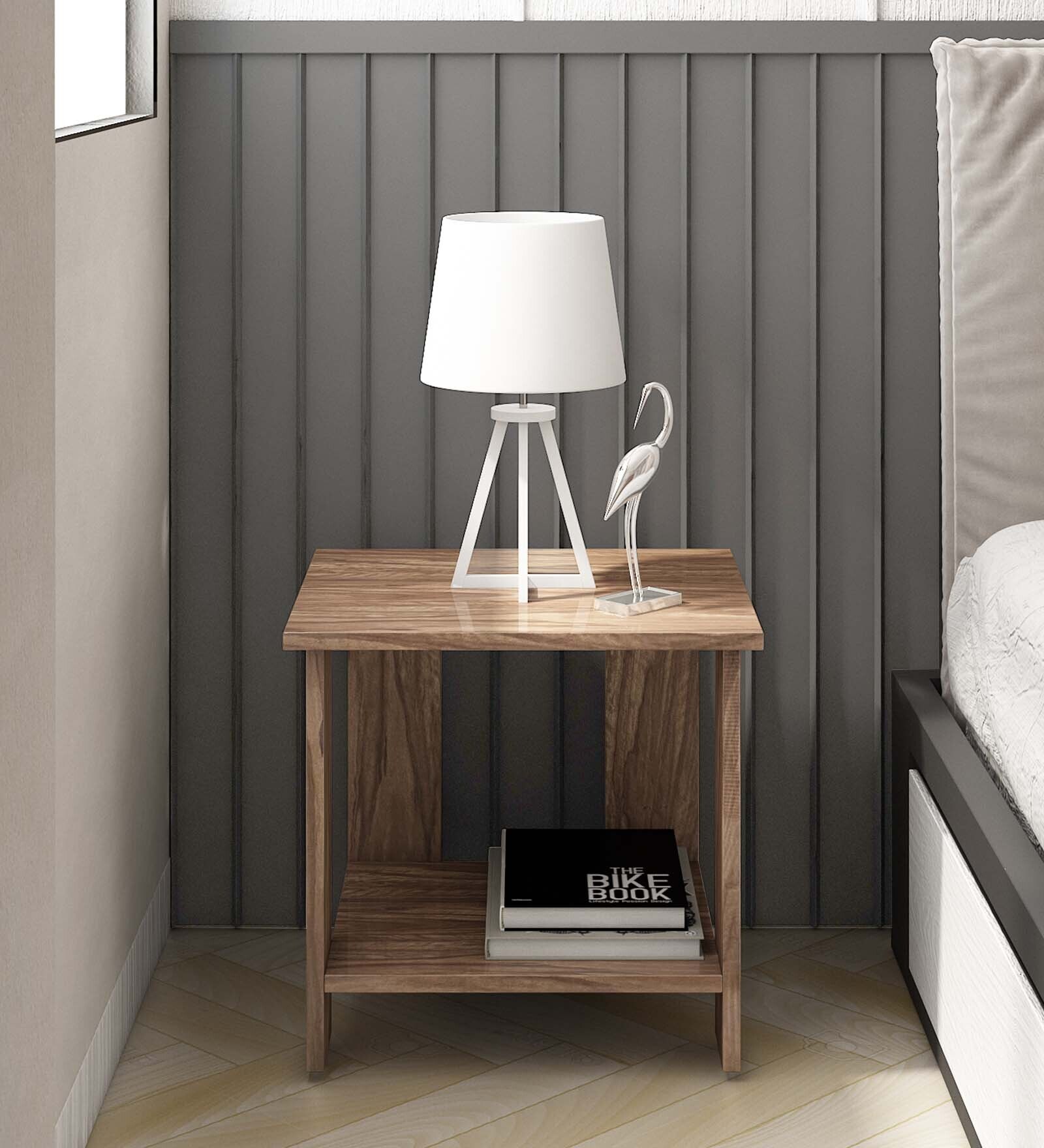 Odin Bedside In Light Walnut Finish