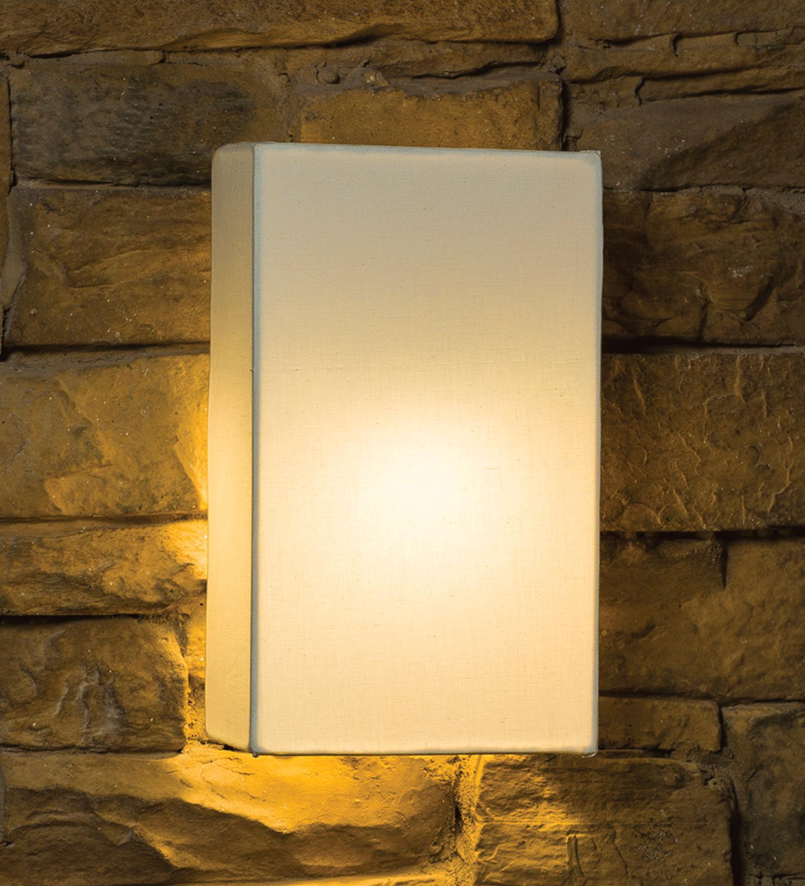 Odina Metal Flush Mount Wall Light (Off White)