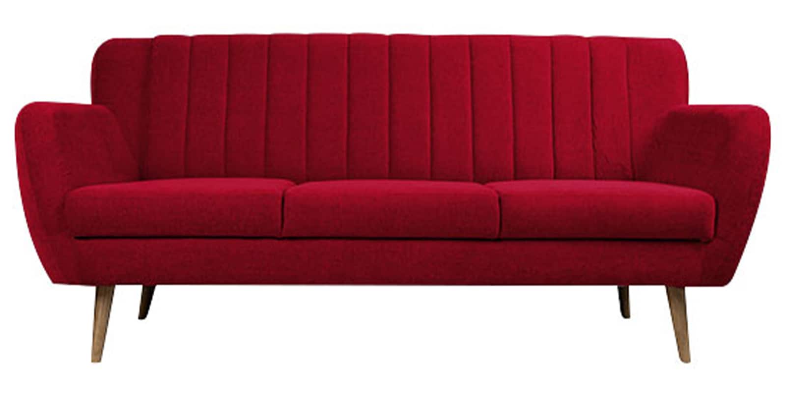 Buy Oden Fabric 3 Seater Sofa in Red Colour at 57 OFF by Indianoak