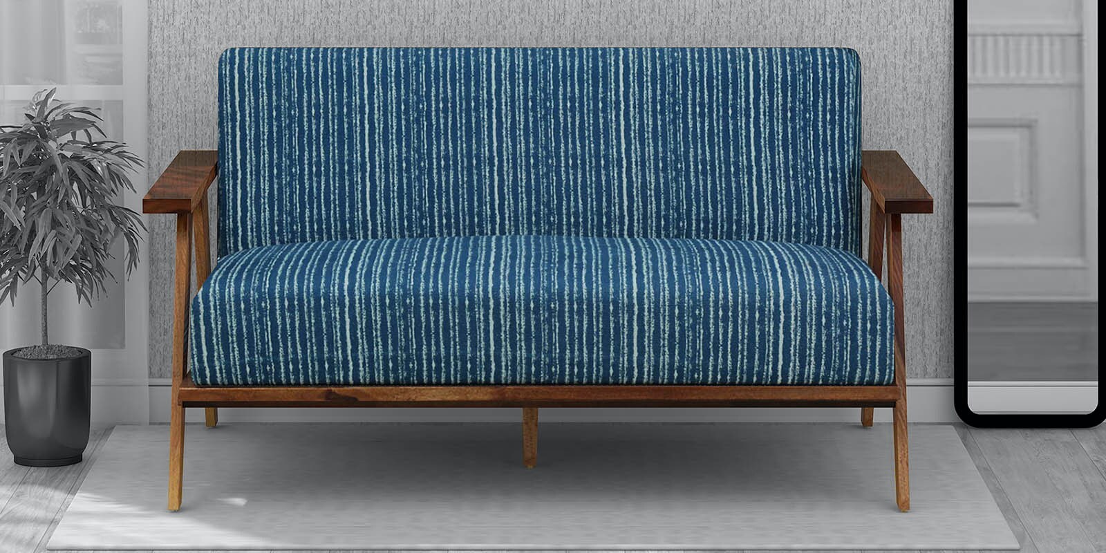 Buy Odessa Solid Wood 2 Seater Sofa Woodsworth By Pepperfry Online