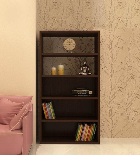 Odessa Display Unit Cum Bookshelf In Coffee Walnut Finish