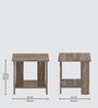 Odin Bedside Table In Dark Walnut Finish