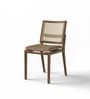 Odin Dolma Teak Wood Dining Chair in Oak Finish