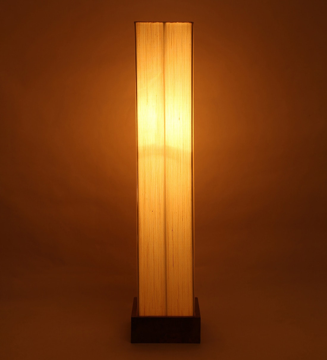 Buy Off White Cotton Shade Floor Lamp with Natural Base by New Era