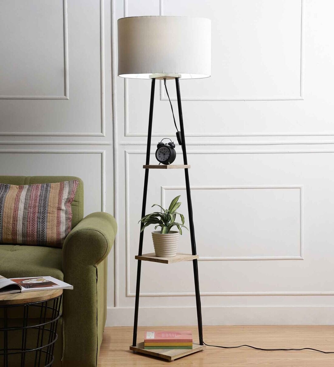 cheap floor lamp with shelves