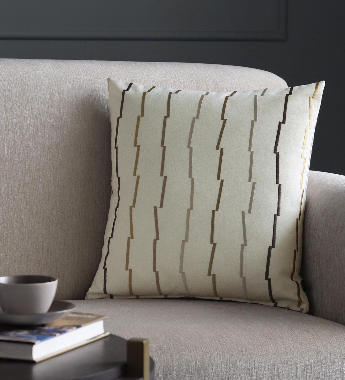 Buy Off White Traditional Poly Cotton 16 x 16 Inches Cushion Cover by GM Fabrics at 51 OFF by