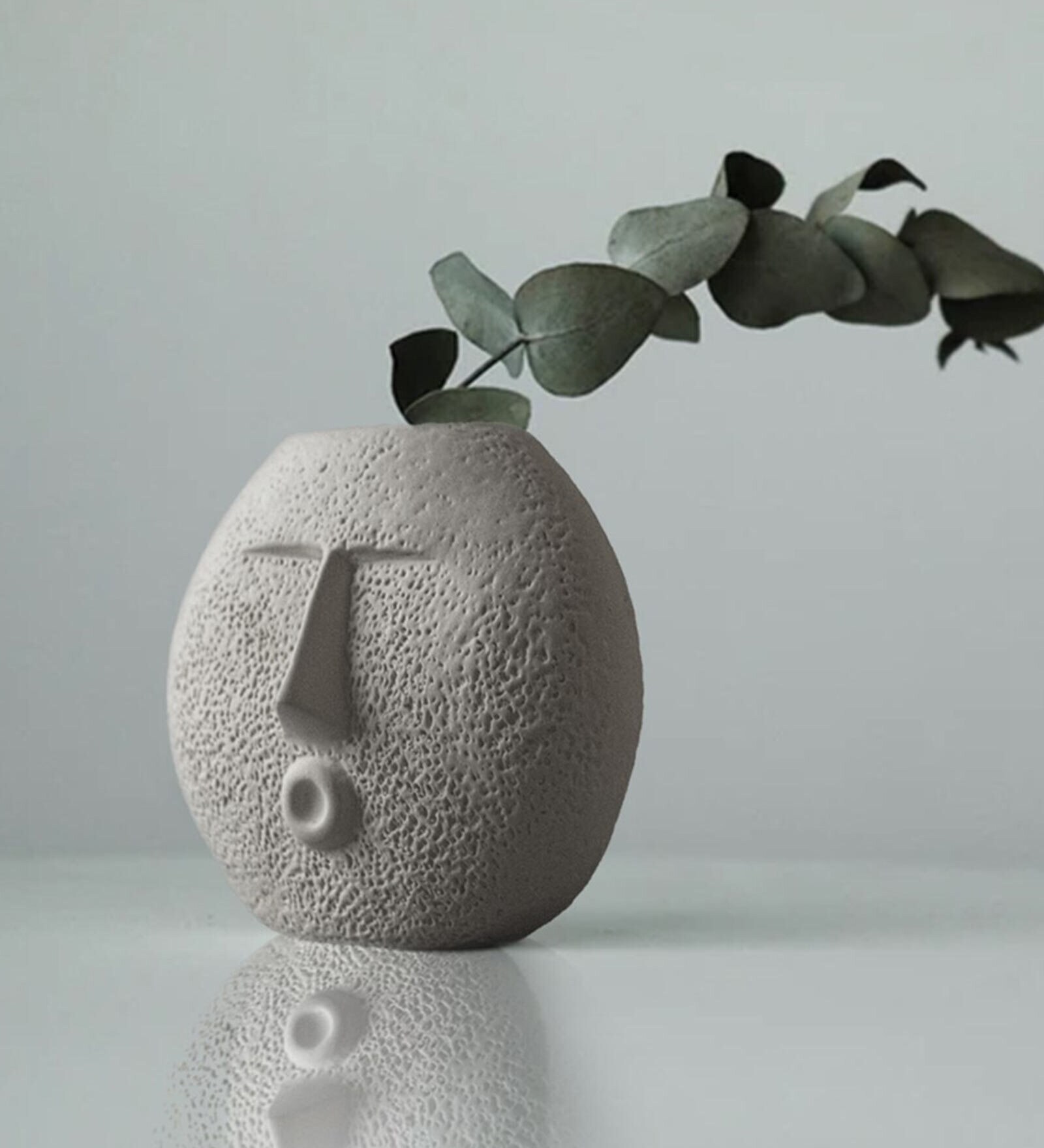 Off White Holland Ceramic Glass Table Vase