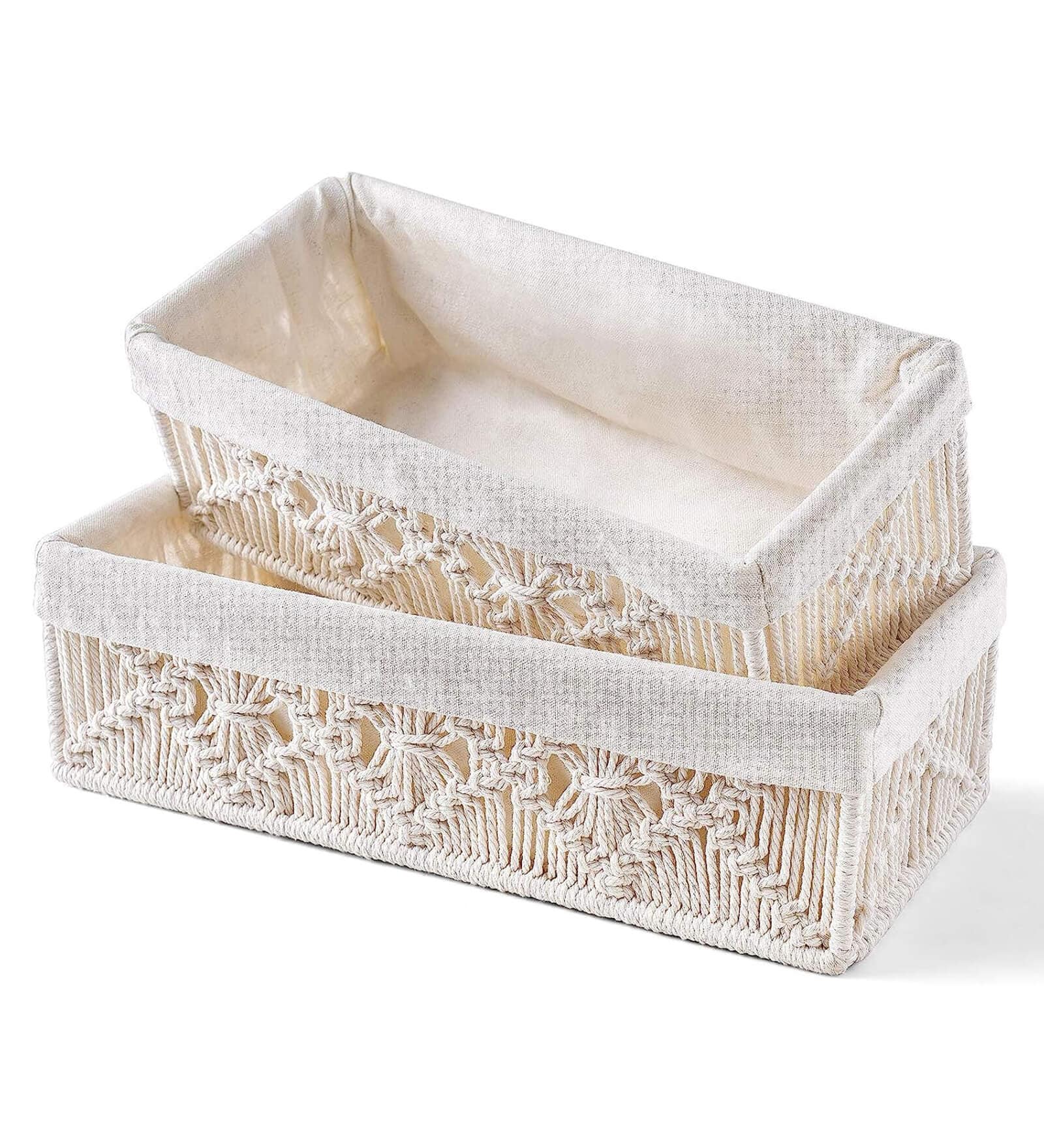 Off White
Cotton Rope & Iron
Frame (Set of 2) Organisers