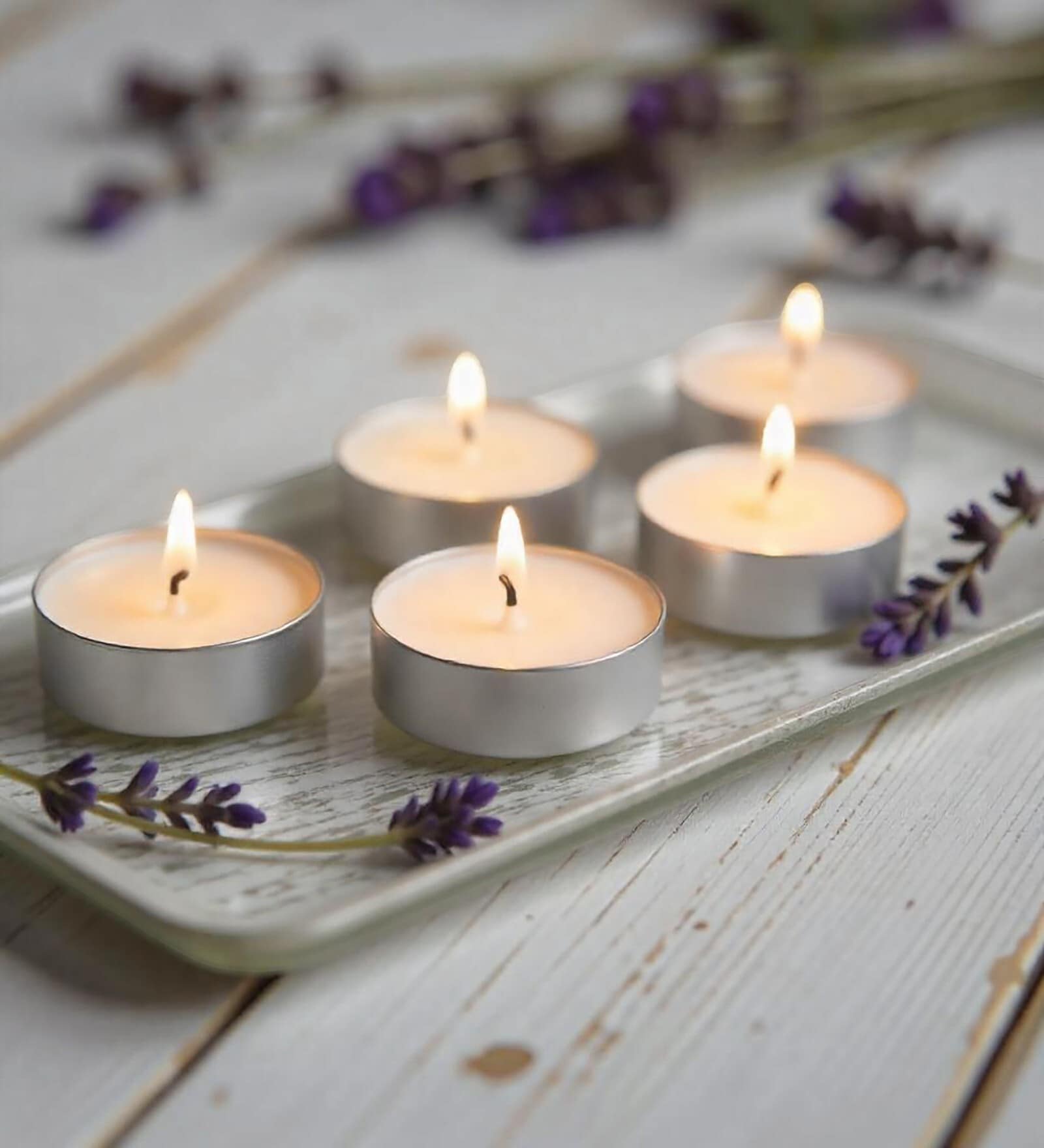 Off White Wax Tealight Candles Set Of 30