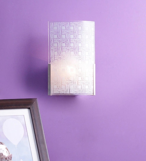 Blaise Glass Flush Mount Wall Light (Silver)