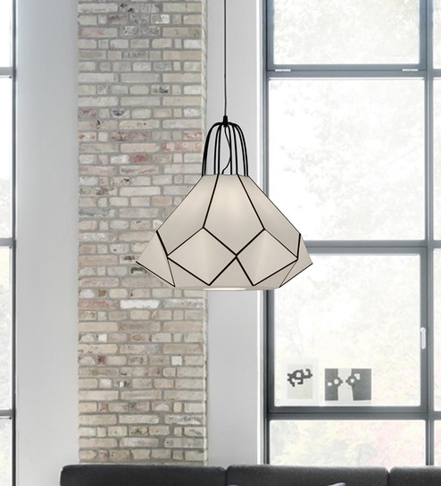 Buy Off White Silk Hanging Light By Pondymania Made In Light