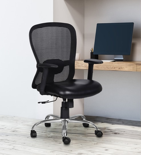 Buy Dorel Ergonomic Chair In Black Colour By Vj Interior Online