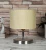 Off- White Cotton table lamp with Steel Base -57
