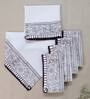 Off White & Brown  (14.5 x14.5 ) Crochet Hand Embroidery Cotton (Set of 6) Napkin Sets