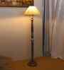 Off White Cotton Coolie Floor Lamp