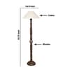 Off White Cotton Coolie Floor Lamp